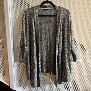 Torrid Knit Open Front Cardigan Size 1 Torrid or 1X in Marled Green GUC